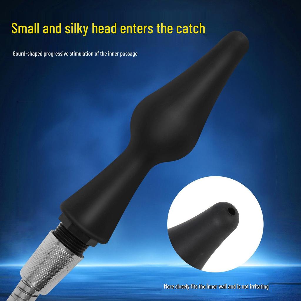 5-Bead Silicone Enema Irrigator Plug for Anal Cleaning