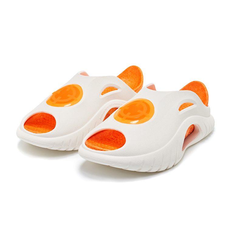 RIGORER Shark 1 Slide Slippers Unisex White Orange Z123260506-2