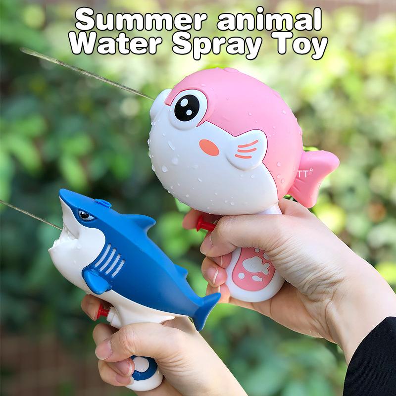 Animal Water Spray Toy Cartoon Shark Crocodile Pufferfish Water Spray Summer Beach Toy Water Sports Swimming Pool Games Toy