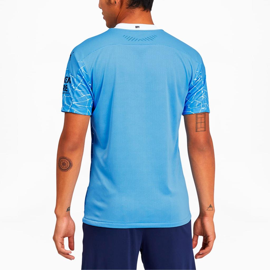 Puma 20-21 Season Manchester City Home Player Edition T-Shirt Men Tops Sky-Blue 757057-01