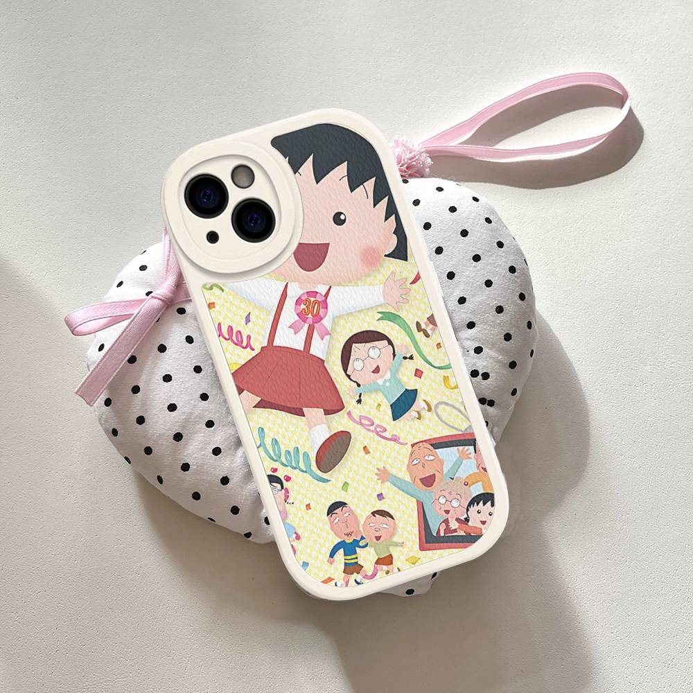 

Чехол для телефона Catoon Chibi M-Maruko ChanS для IPhone 16 15 14 13 12 11 Pro Max Plus Ударопрочный кожаный чехол iPhone 14 pro