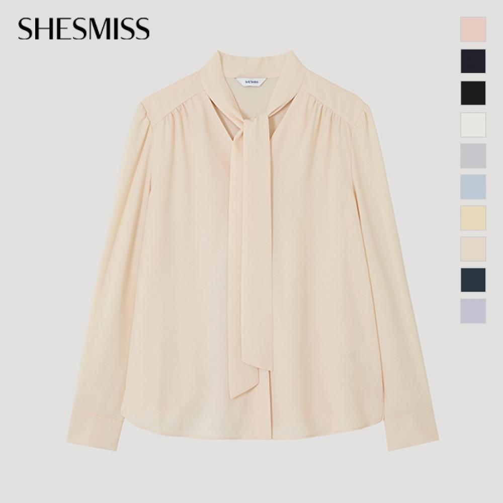  She S Miss Bluse mit Bindekragen, Swwblp12010