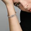 Luxury Jewelry Fashion Moments Sterling 925 Silver Double Wrap Barrel Clasp Snake Bracelet /Necklace Elegant Popular High Quality