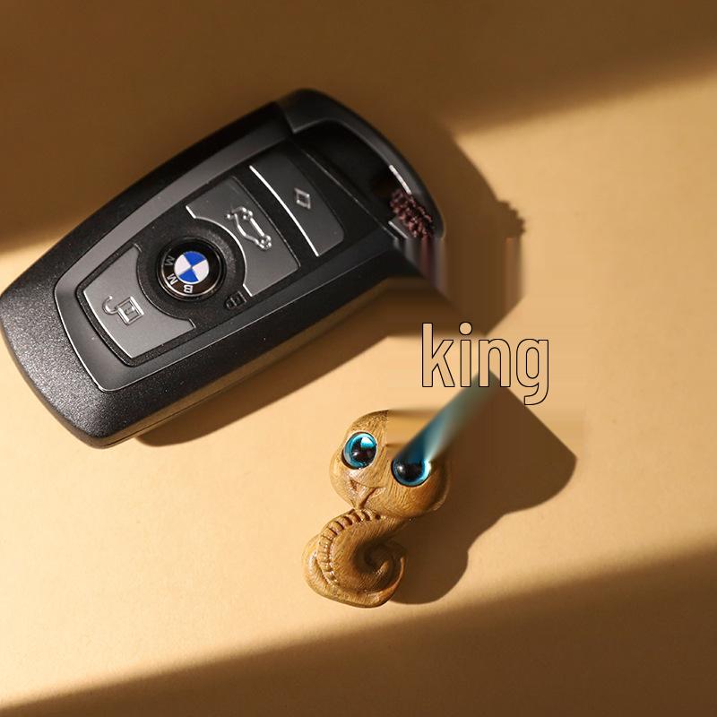 Zodiac Snake Green Sandalwood Keychain Pendant with Phone Lanyard for Men and Women