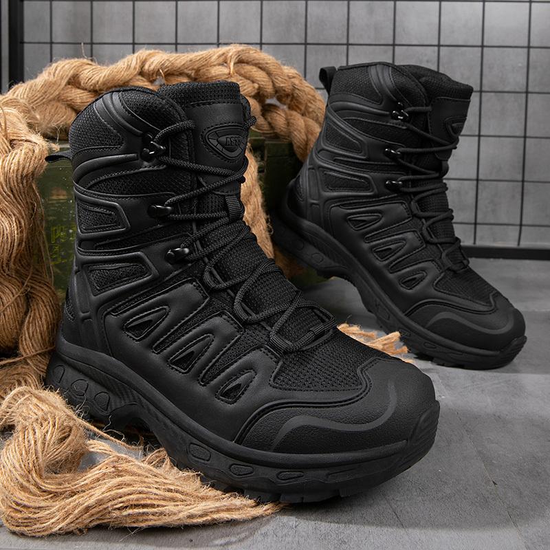 Men's Boots High Quality Hiking Boots Men's Outdoor Boots Non Slip High Top Training Boots Men's Plus Size Jungle Hunting Boots