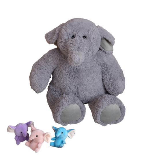 Large Cuddly Animal Stuffed Mother Baby Polar Bear Elephant Plush Toy Huggable Sleep Companion Gift for Kids Birthdays Home Decor