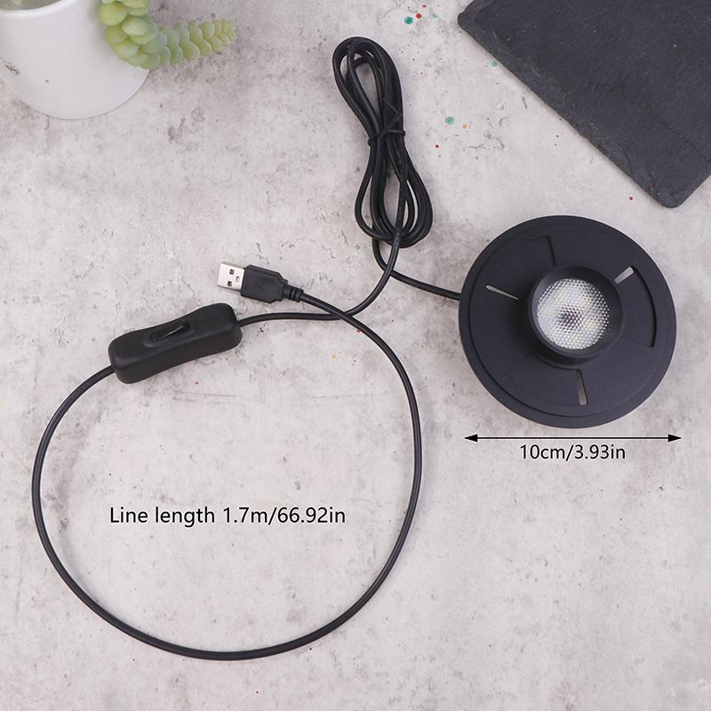 Bílé světlo USB terarijní lampa pro pěstování rostlin s časovačem pro vázy, růst pokojových rostlin, sukulenty, miniaturní zahradní krajina