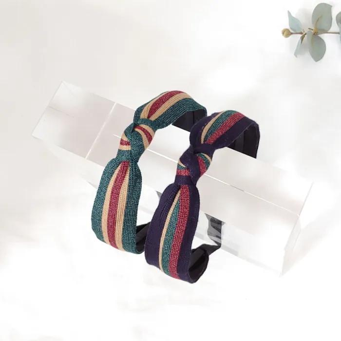LALA Twinkle Knot Hairband - Navy Green