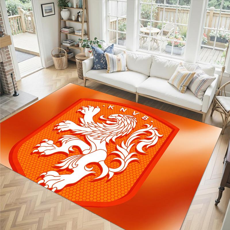 Aston Villa Football Design Crystal Velvet Carpet Cozy Non?Slip Printed Rug For Bedroom Living Room Entrance