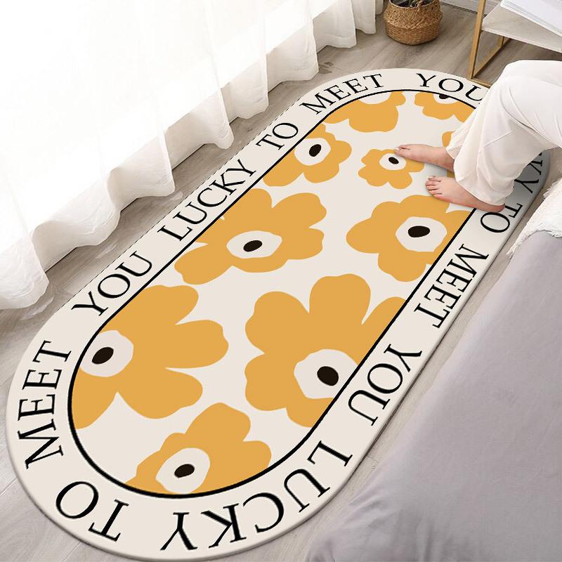 

Овальный ковер Прикроватный ковер Коврик для окна Коврик под ножки дивана Прямоугольный коврик для пола Ковер для детской спальни 80 * 180cm