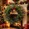 Evergreen Artificial Pine Garland Snowy Frosted Pine Berry Wreath Christmas Tree Decor  Festival
