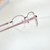 Ladies Pink Half Frames Elegant Reading Eyeglasses Metal Mother Stylish Reading Eyeglasses Resin Super Lightweight Reading Reading Eyeglasses
