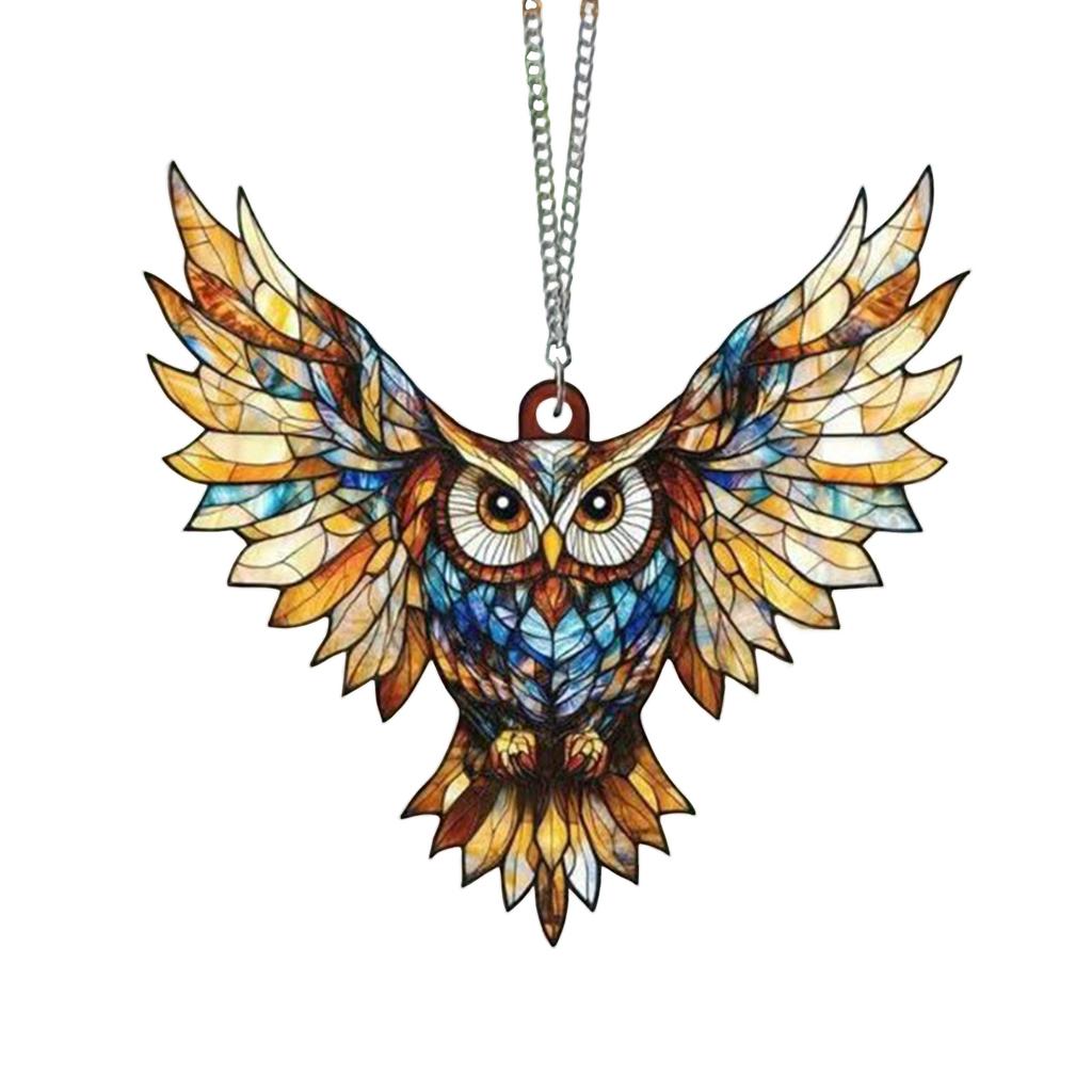 Crystal Sky Stained Art Ornament, Crystal Inspired Acrylic Bird Hanging Decoration, Diamond Art Bird Window Hanging, For Gardens Indoor Window