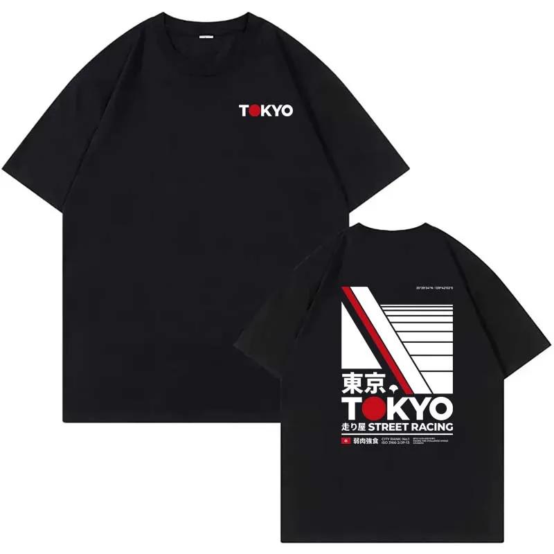 Unisexs Clothing Tokyo Print Tshirts Summer Casual Fashion High Street Vintage Punk Tops Crew Neck Short Sleeve Cotton Tees