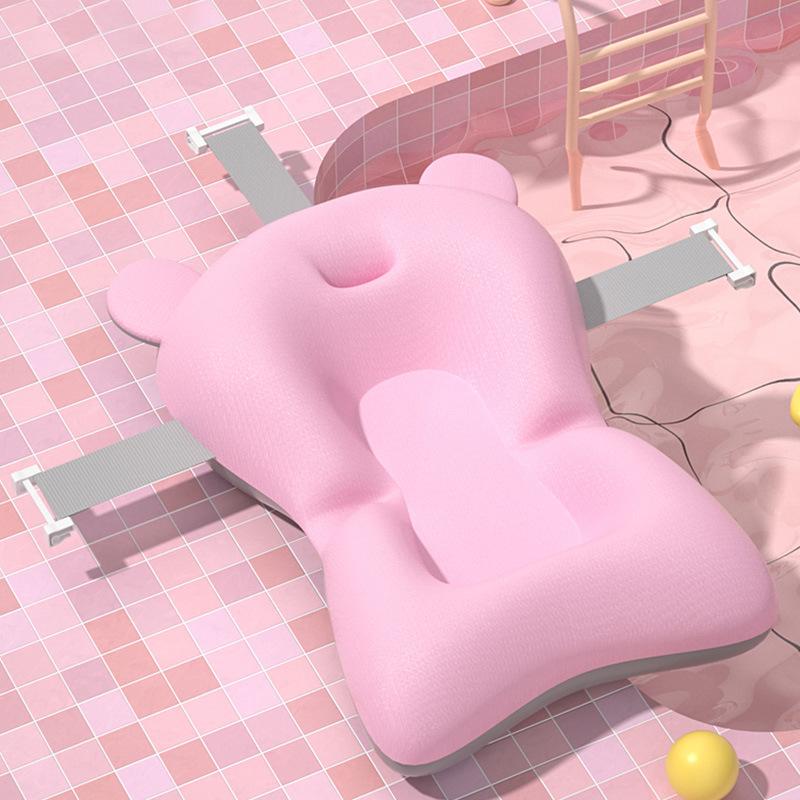 

Подушка-поддержка для купания младенца Складное плавающее сиденье Регулируемая подушка для купания новорожденного Сетка безопасности для младенца Гамак