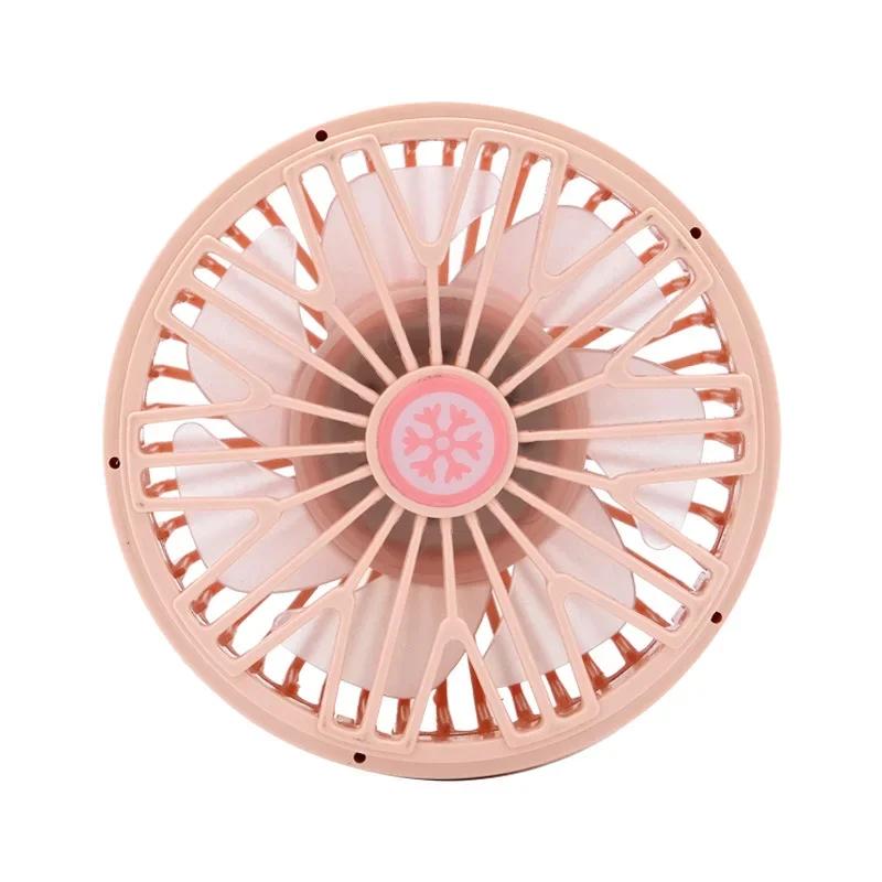 Car Fan USB Fan Air Outlet Lighting LED Creative Car Accessories Three-speed Mini Convenient Fan Car Electrical Appliances