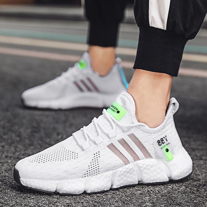 Large Size Popcorn Men's Shoes Summer Breathable Trendy Shoes Coconut Thin Running Light Casual Mesh Shoes Men