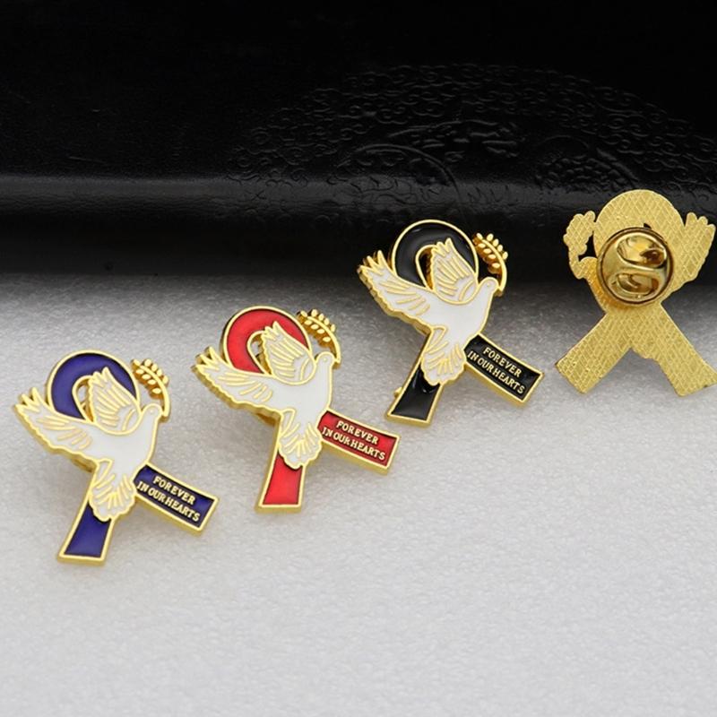 Peace Symbol Brooch Badge Pin With Ribbon Detail Shape Ideal For Weddings Business Meetings Everyday Wear