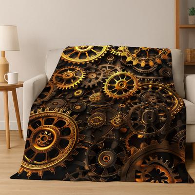 Couverture Flottante Punk Mécanique Douce et Chaude pour Maison Lit Chambre Salon Bureau Voyage Camping Pique-nique Cadeau