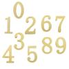 Golden Metal Digit Door Numbers Sign Plate DIY Mailbox House Outdoor 1