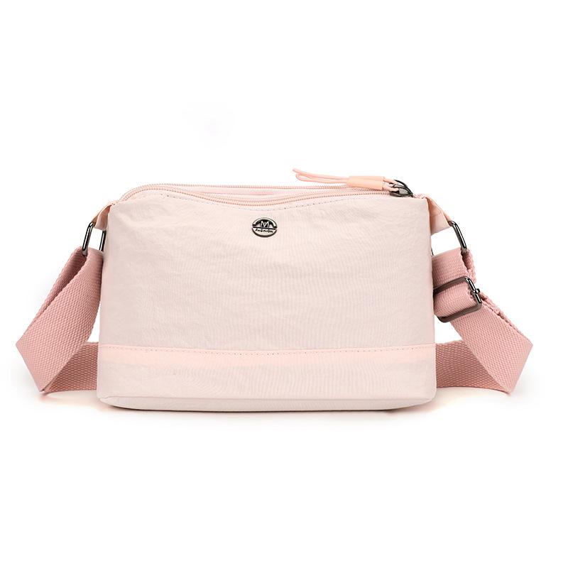 Japanese Casual Simple Messenger Bag Women's Lightweight Versatile Shoulder Bag Nylon Cloth Portable Small Square Bag