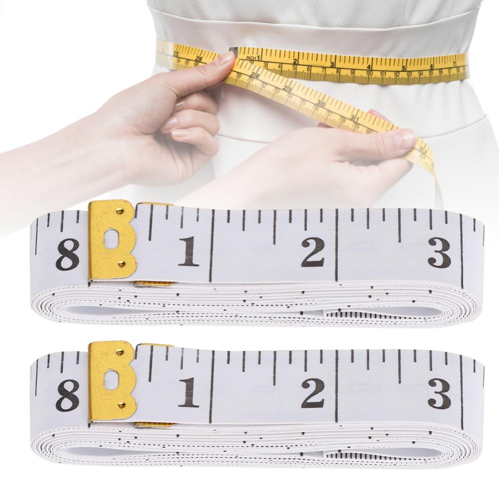 10Pcs 120-inch Body Measuring Tape White Tailor Tape Portable Soft Measuring Tape  For Weight Loss