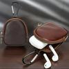 Retro Coin Bag Real Leather Small Simplicity Keys Coins Holder Zipper Pouches Bluetooth Earphone Storage Bags