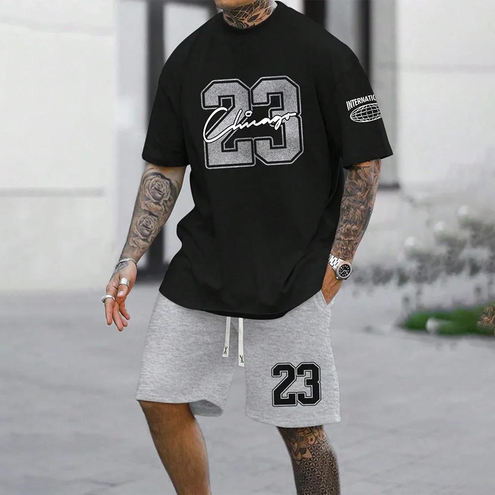 2024 New Fashion 3D Printed Men's Suit Oversized Clothing Short Sleeve Shorts Suit Men's Sportswear Summer Casual Suit