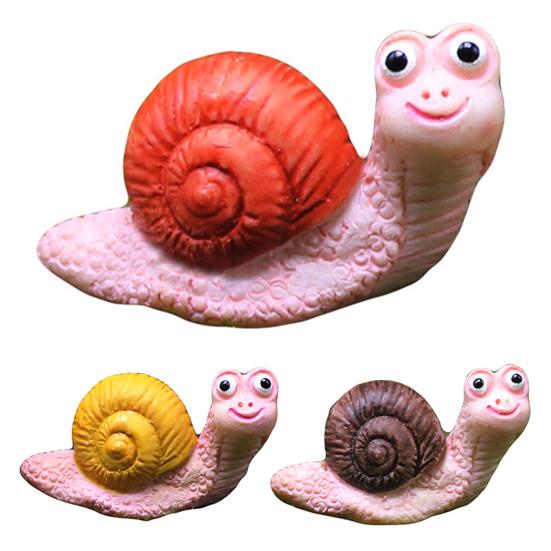 1/3Pcs Snail Statue Resin Ornament Courtyard Garden Decor Bonsai Statues Sun-Resistant Weather-Proof Resin Snail Sculpture