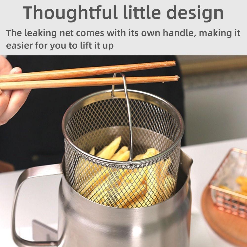 Pojemnik do przechowywania Garnek na olej z filtrem Zbiornik na olej o dużej pojemności 1,5 l/2,0 l Garnek z sitkiem Kuchnia