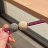 Girl Hairpin Macaron Color Beads Decor Smooth Texture Non-Slip Hair Clip Side