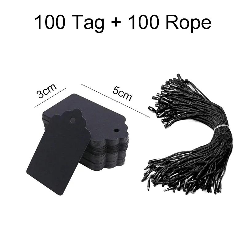 

100pcs Kraft Paper Tag with Rope Retro Thank-you Card DIY Jewelry Hang Tags Festival Gathering Creative Gift Valentine Day TMZ