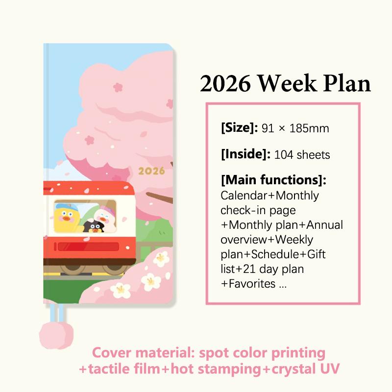 2026 Planner Notebook Yearly/Monthly/Weekly Organizer Handbook Annual Goals Creative Doodling Notepad Agenda Schedule A1