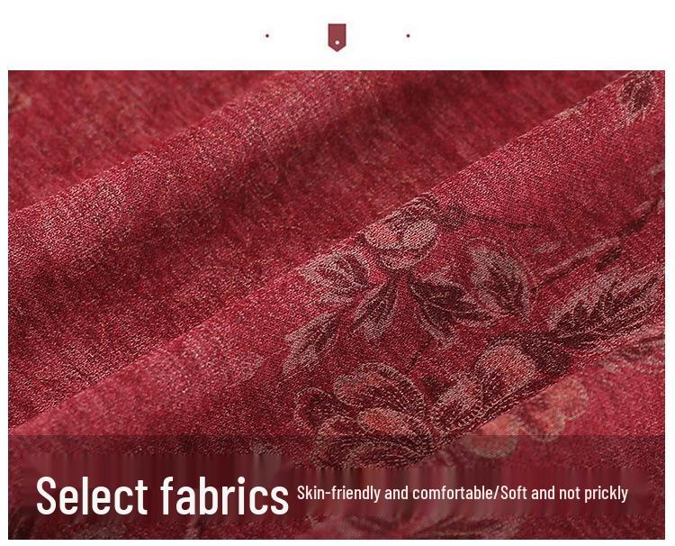 Grandma's Stand-Up Collar Long Sleeve Blouse - Spring & Fall Style for Middle-Aged Women