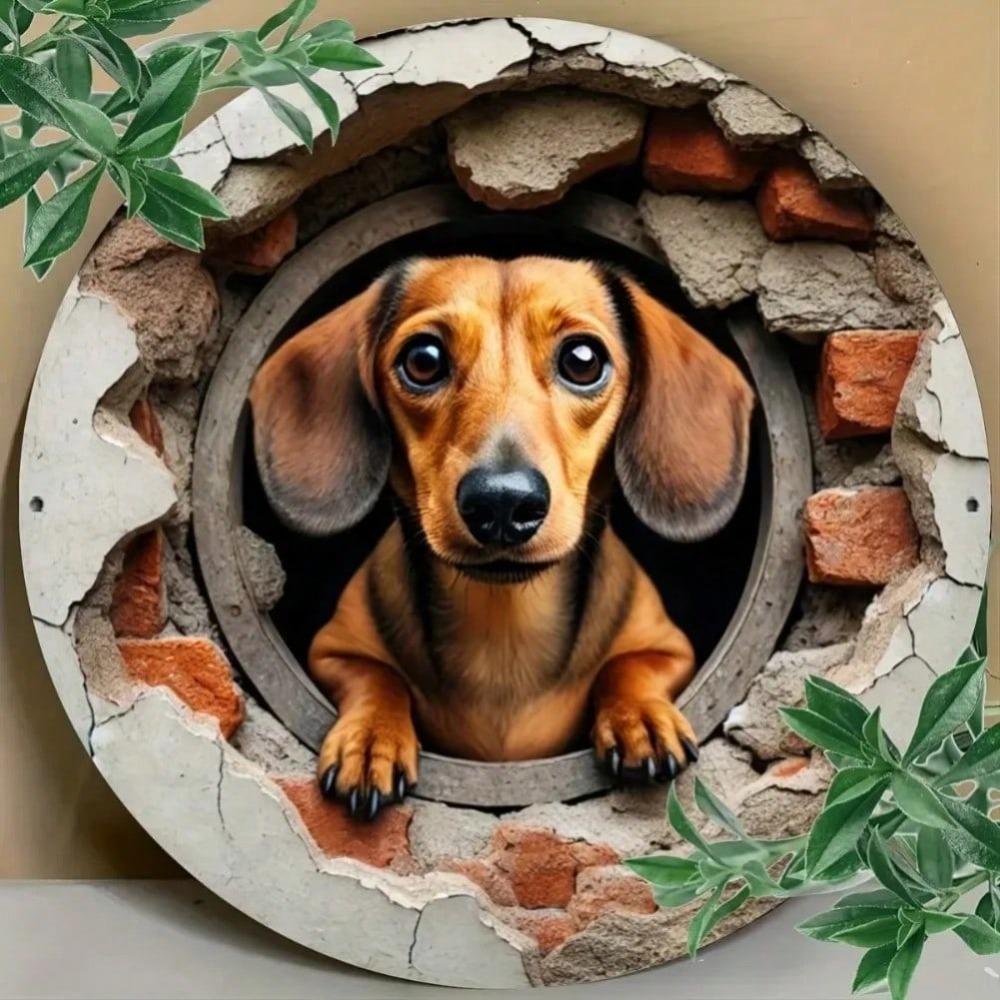 Whimsical Dachshund Metal Wall Art Vintage Home Decor Gift