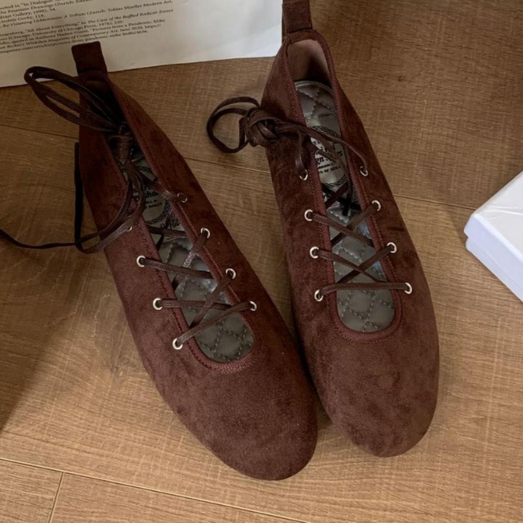 Spot 2025 Damen Schnür-Ballerinas - Vielseitige Schuhe aus weichem Leder