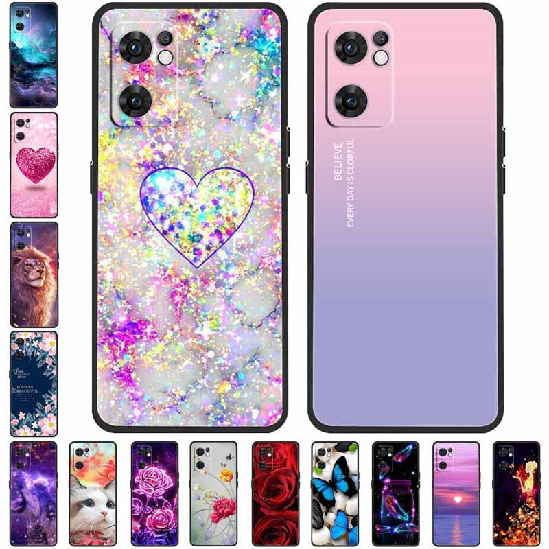 For Oppo Find X5 Lite Case Silicone Soft Protective Black TPU Phone Funda for Oppo Find X5Lite 5G 2022 Case CPH2371 Fashion Bag