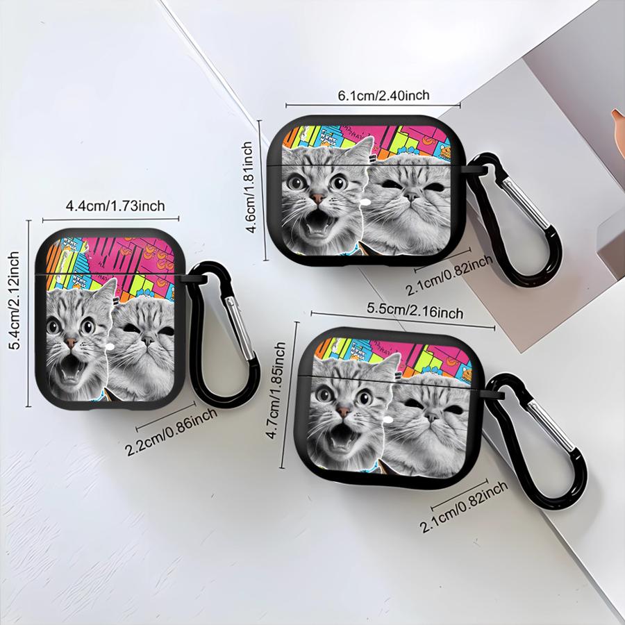 Expressive Cat Cute Earphone Cases Cover Case For Airpods 1 3 Pro3 Pro 4 Pro2 2