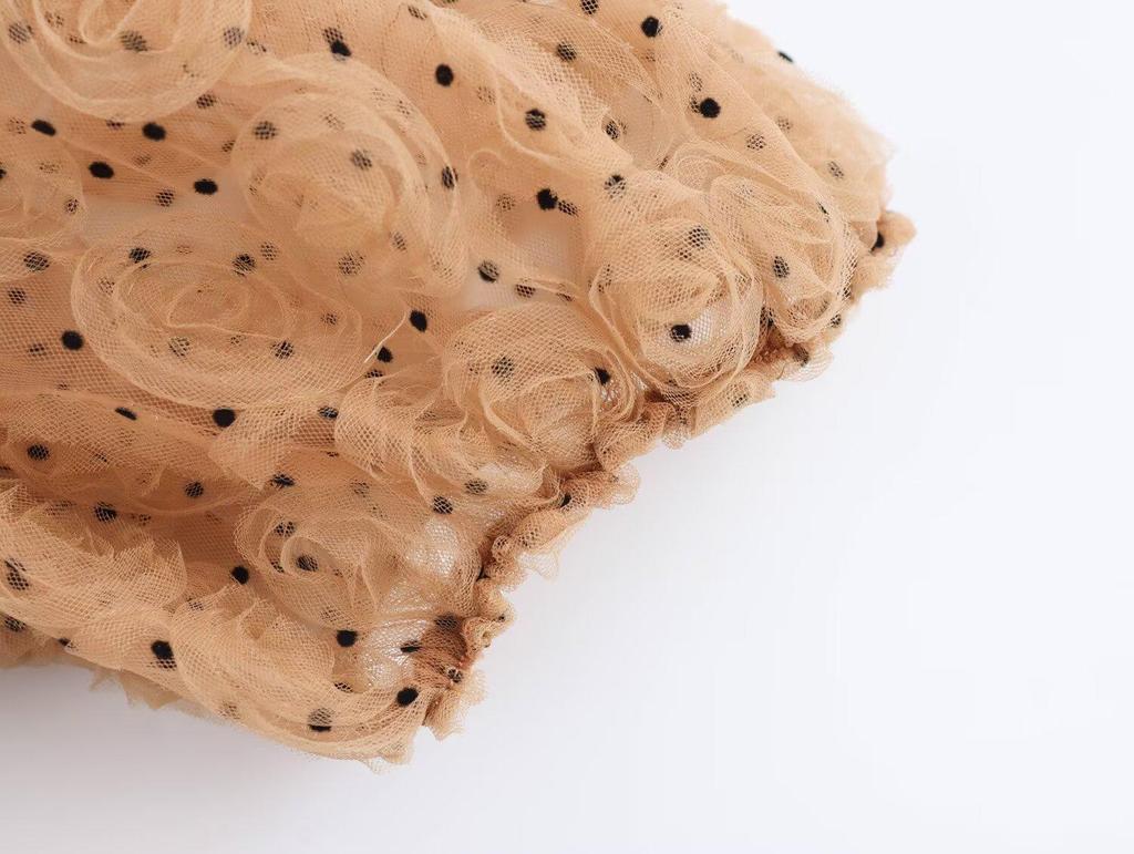 Rochie de primăvară 2025 pentru femei, europeană și americană, retro franțuzească, cu mâneci bufante