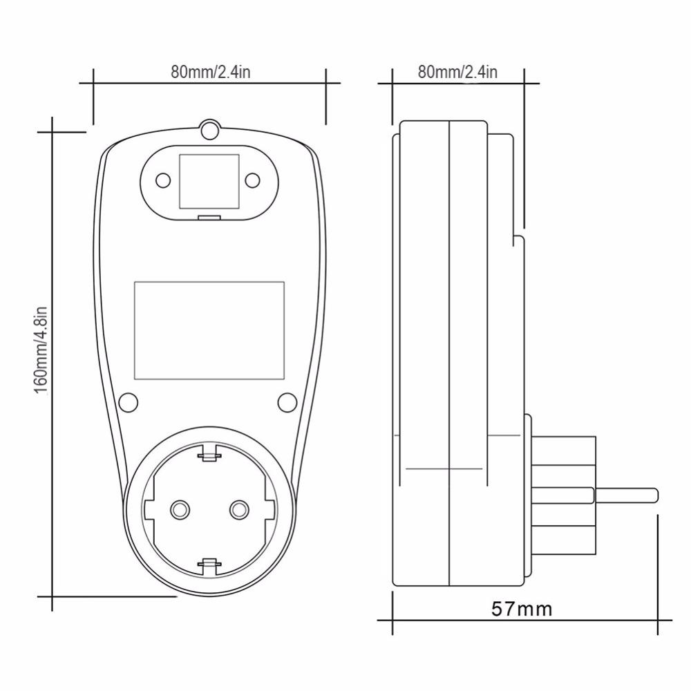 AC Power Meters 220V Digital Wattmeter EU/US Energy Meter Watt Monitor Electricity Cost Diagram Measuring Socket Analyzer