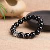 Natural Stone Beads Men Bracelets Lucky Charm Matte Black Natural Stone Beads Onyx Stone Matt Tiger Leopard Bracelets for Men