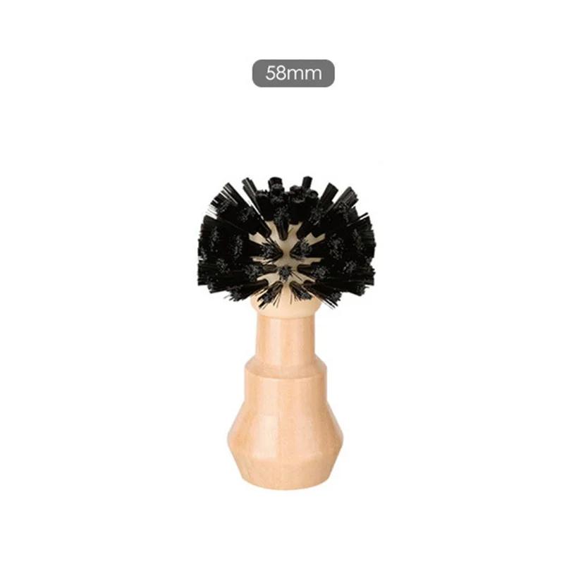 

Щетка для чистки портафильтра, подходящая для 51-58 мм, с деревянной ручкой, щетка для чистки кофейной корзины, инструмент для чистки кофейного темпера эспрессо