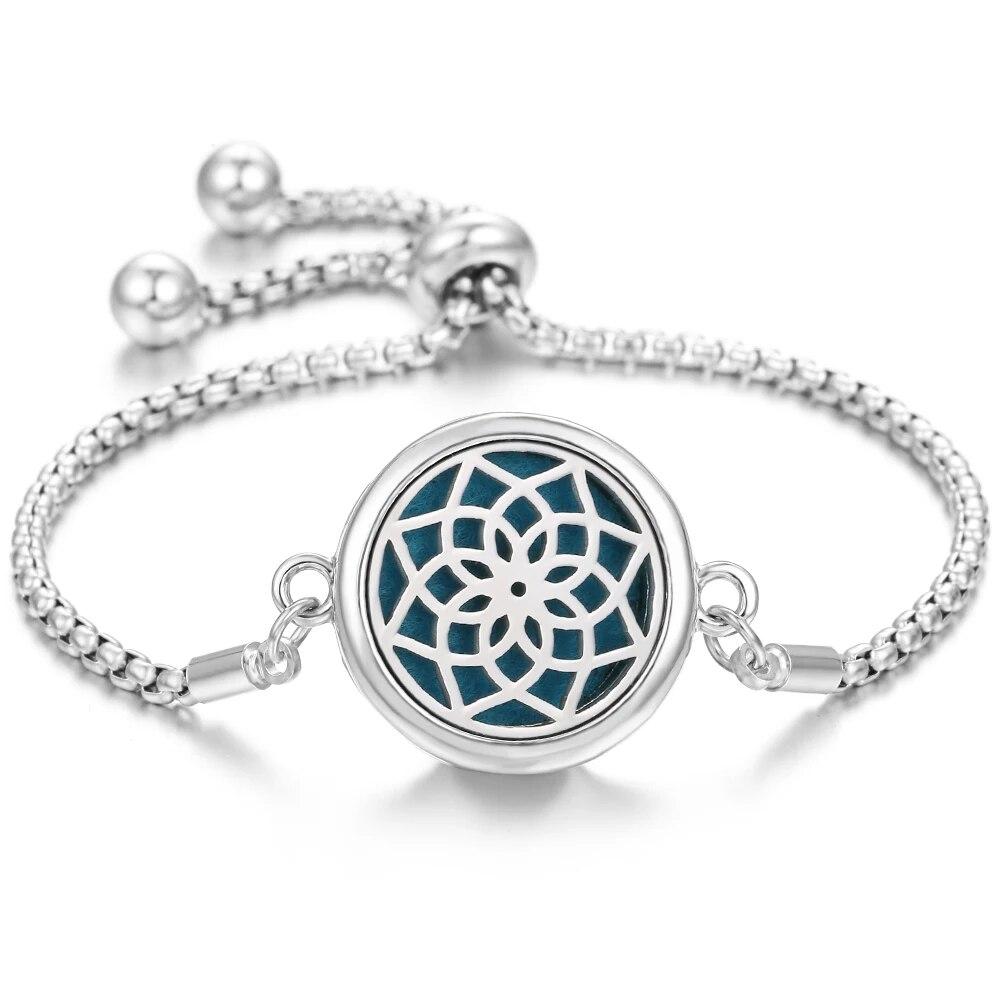 Neue Aromatherapie ätherisches Öl Diffusor Armband Edelstahl Zinklegierung Medaillon Armbänder Aroma Diffusor Parfüm Armband