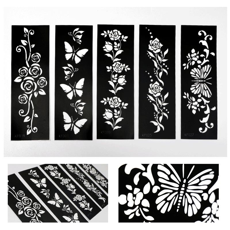 Pet Hollow Tattoo Template Juice Tattoo Sticker Template Ins Wind Flower Tattoo Sticker