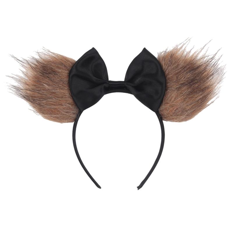 Fashion New Brown Beauty And Beast Mouse Ears Headband 5" Headwear Boys Girls Festival Party Hair Accessories Women Gift