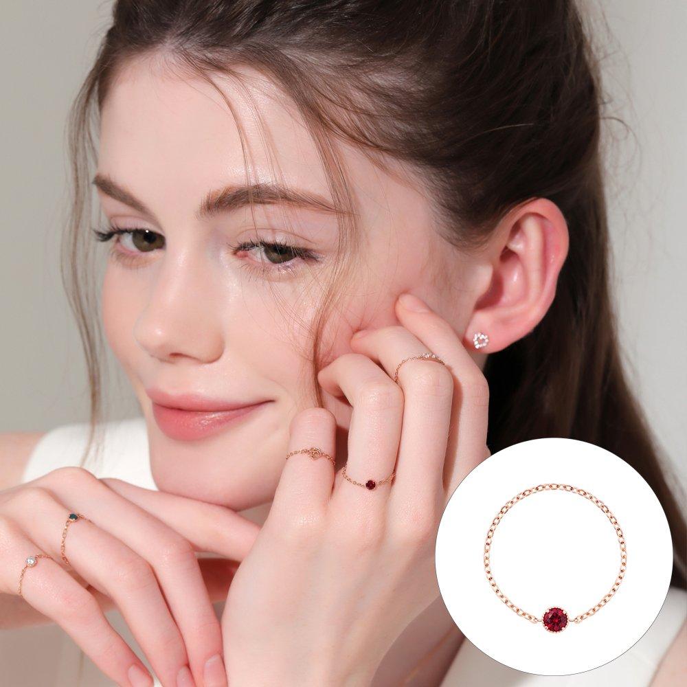 

[Rosemont] 14K Chain Ring Ra24C07S No. 11