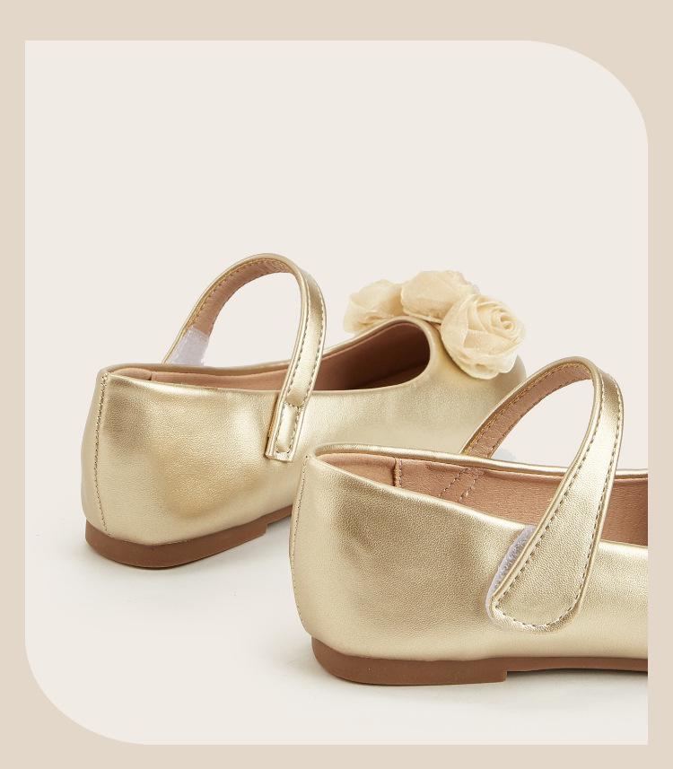 2026 Mädchen Leder Blume Flach Prinzessin Schuhe