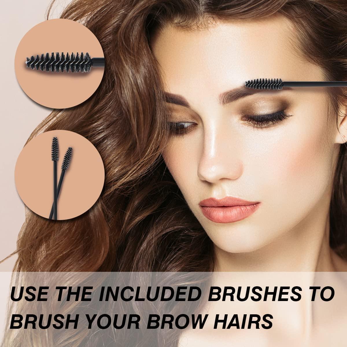 Набор для штамповки бровей - макияж для бровей с пудрой для бровей с 10 многоразовыми — фото 3