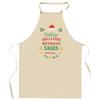 Kitchen Apron - Nadège "List of Good Children" - Thick Cotton - Printed In France - Adjustable Ties