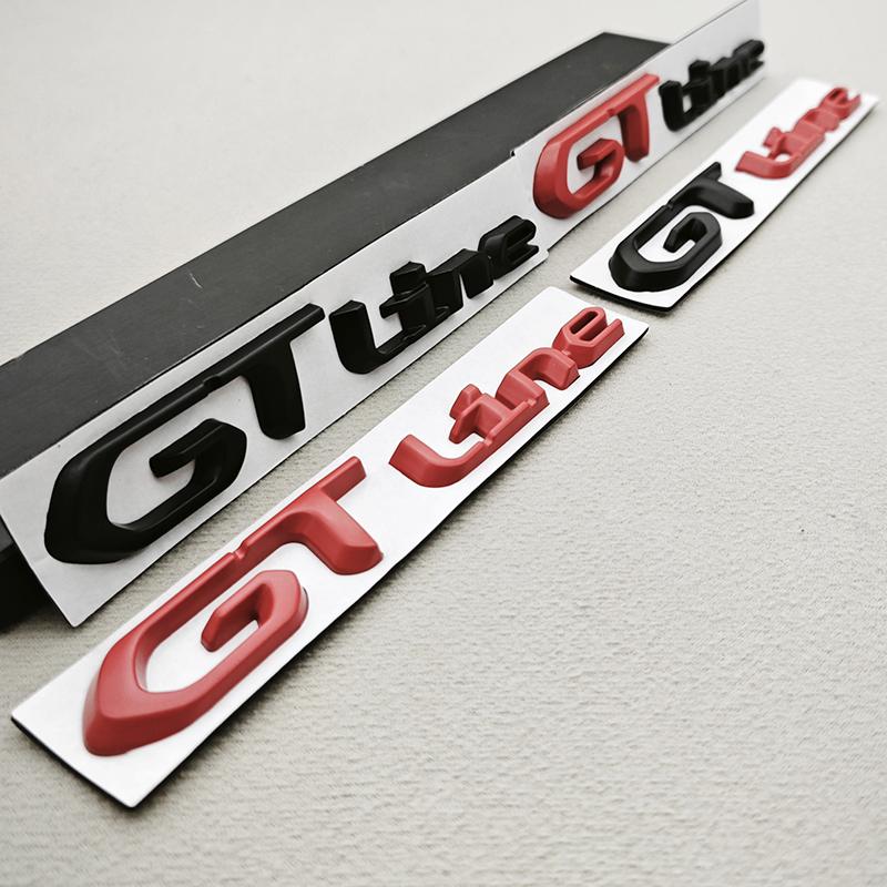 AAXJ1 3D Metal Chrome Logo GT Line Emblem Badge For Peugeot 2008 301 307 308 408 3008 508 208 Car Rear Trunk Fender Styling Decoration
